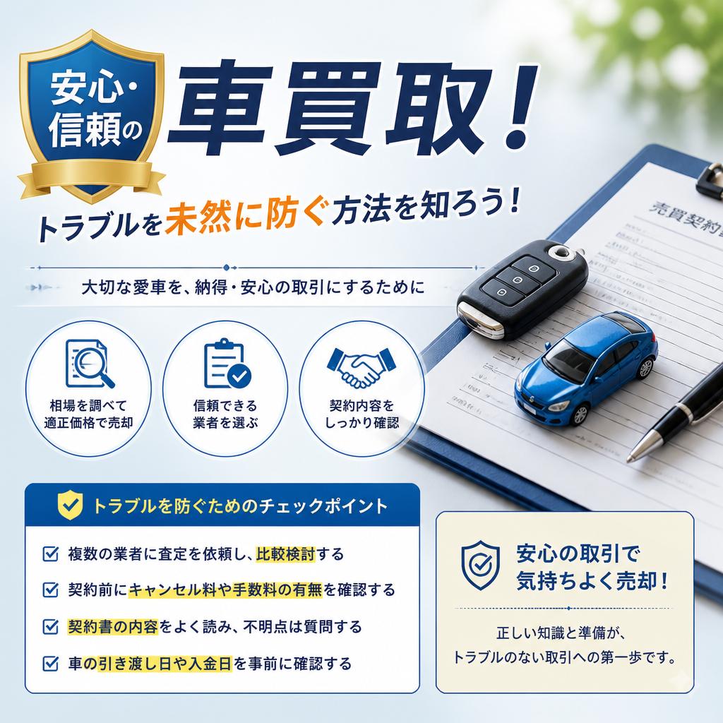 安心・信頼の車買取！トラブルを未然に防ぐ方法を知ろう！